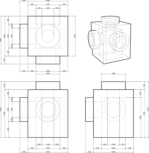 Gạch LEGO 1x1 với 2 knobs trên hai mặt kề nhau - Image 4