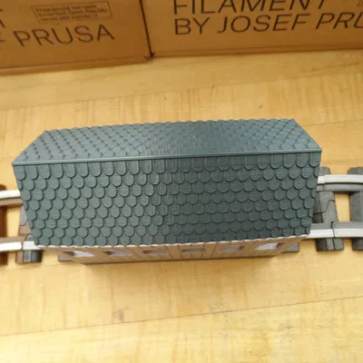 Nhà kho cho tàu chạy xuyên qua cho đường ray Lincoln Log