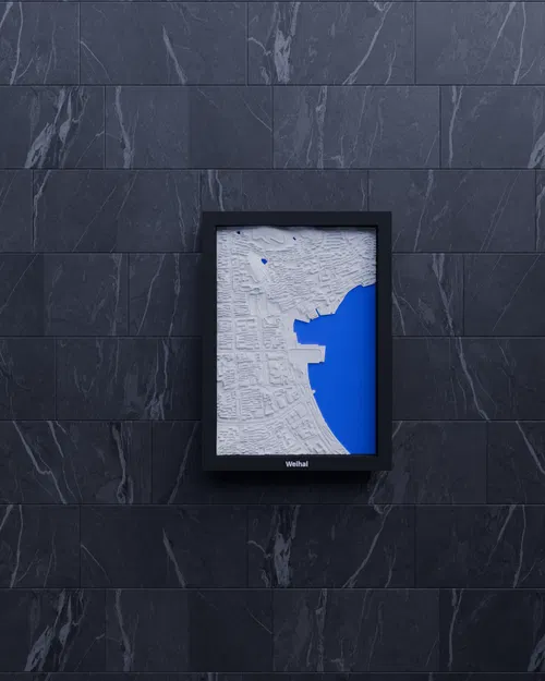 Weihai, Trung Quốc - Bản thu nhỏ 3D địa hình - Image 1