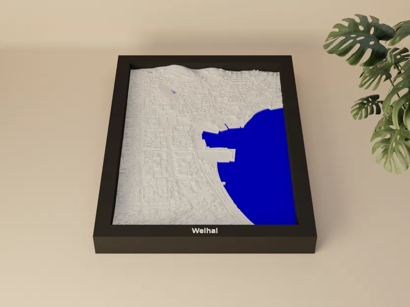 Weihai, Trung Quốc - Bản thu nhỏ 3D địa hình - Image 2