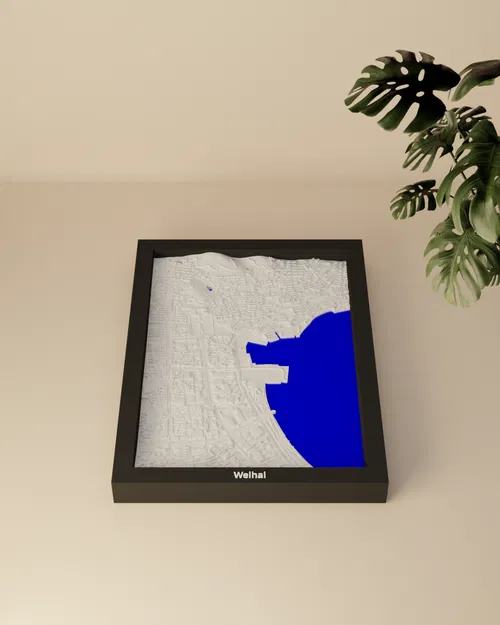 Weihai, Trung Quốc - Bản thu nhỏ 3D địa hình - Image 4