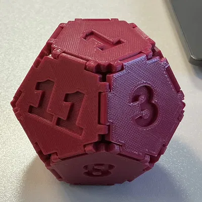 Clip-D12 – Xúc xắc 12 mặt dạng clip lắp ghép