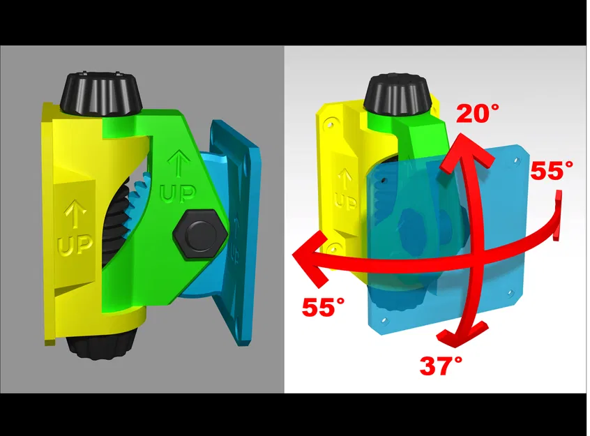 Giá treo VESA 100x100 có thể xoay & nghiêng (Tiltable VESA mount) - Image 1