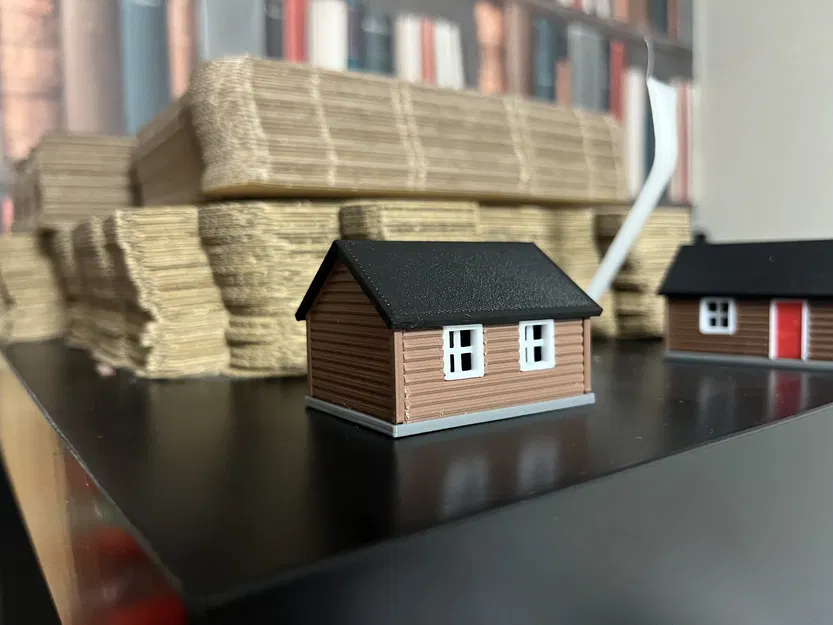 Log Cabin – Nhà gỗ mini tỉ lệ 1/120 cho TT scale model railway - Image 2