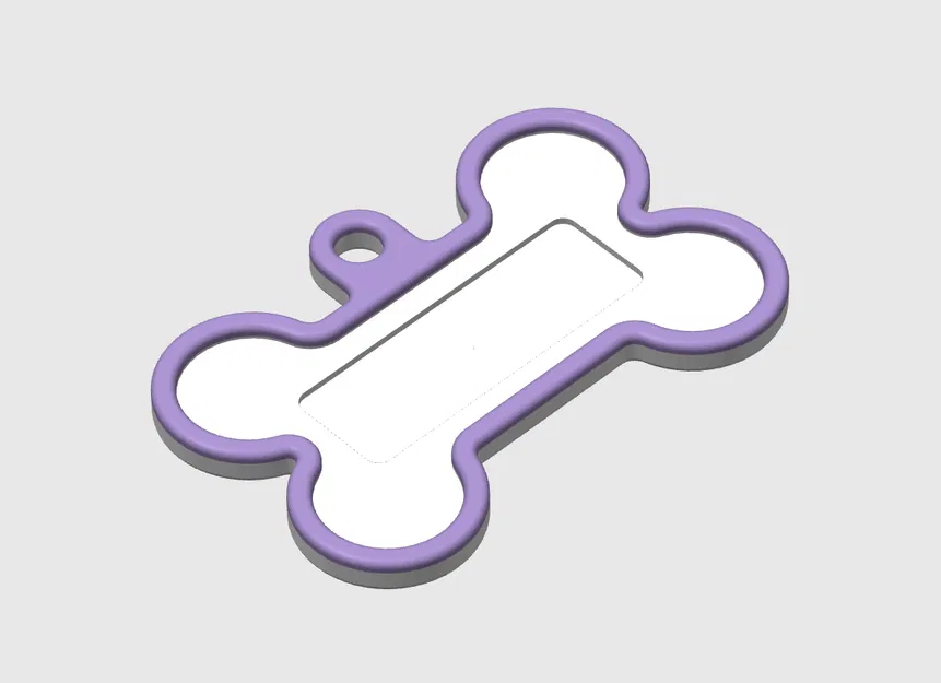 Thẻ tên hình xương cho chó (Dog bone nametag - Dog nametag) - Image 1