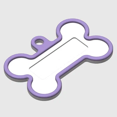 Thẻ tên hình xương cho chó (Dog bone nametag - Dog nametag)