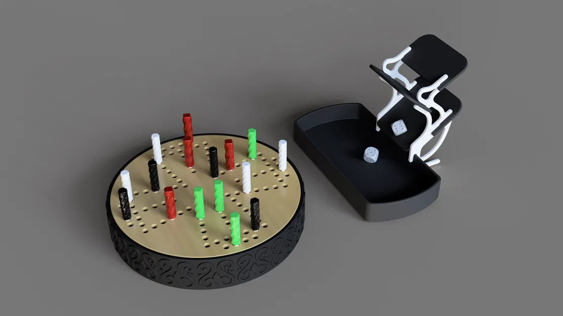 Bộ Shesh-Besh / Ludo Du Lịch All-in-One Portable 4 Người Chơi - Image 1