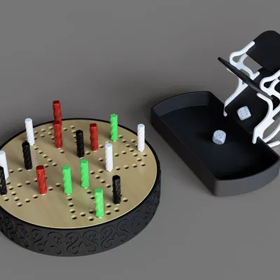 Bộ Shesh-Besh / Ludo Du Lịch All-in-One Portable 4 Người Chơi