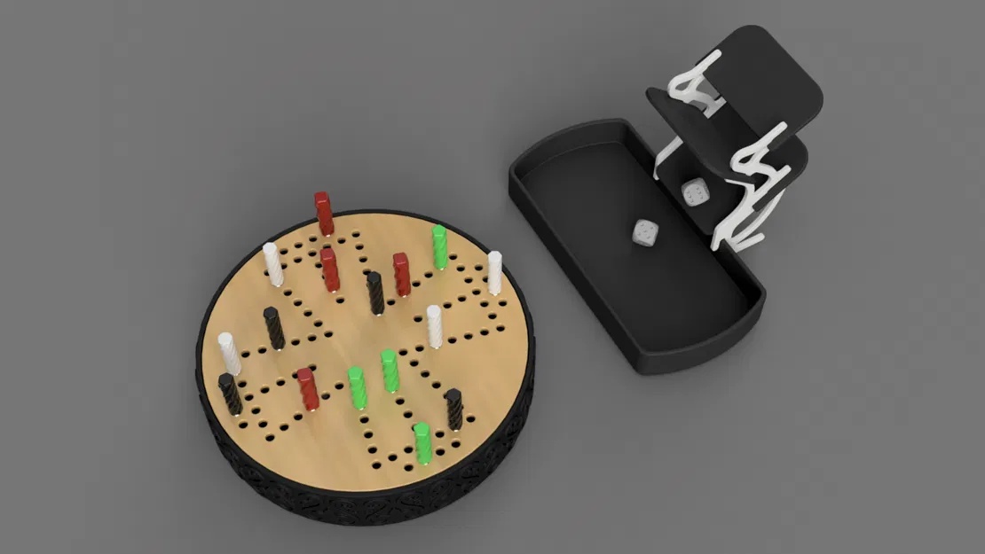 Bộ Shesh-Besh / Ludo Du Lịch All-in-One Portable 4 Người Chơi - Image 2