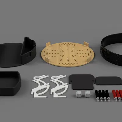 Bộ Shesh-Besh / Ludo Du Lịch All-in-One Portable 4 Người Chơi