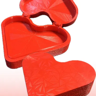 Hộp Trái Tim Print in Place Có Khóa