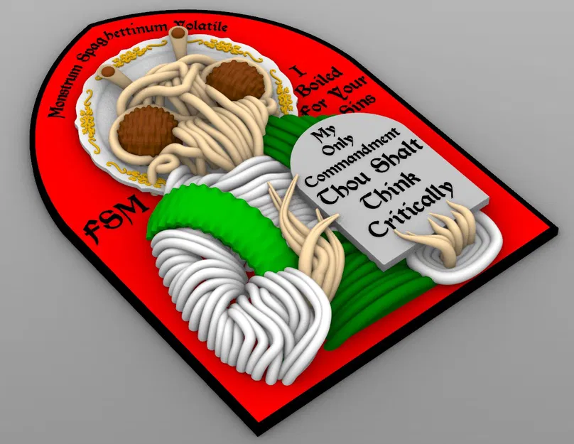 Quái Vật Mì Bay (Flying Spaghetti Monster) – Bảng treo tường - Image 1