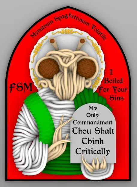 Quái Vật Mì Bay (Flying Spaghetti Monster) – Bảng treo tường - Image 3
