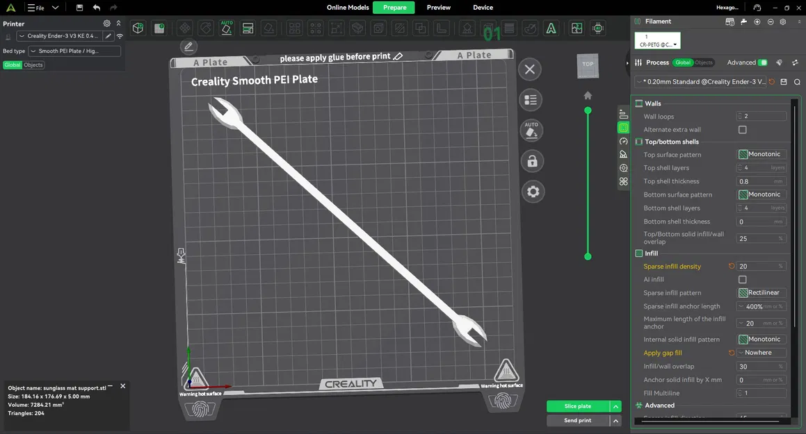 Thanh đỡ mat treo kính (glasses mat support rod) - Image 2