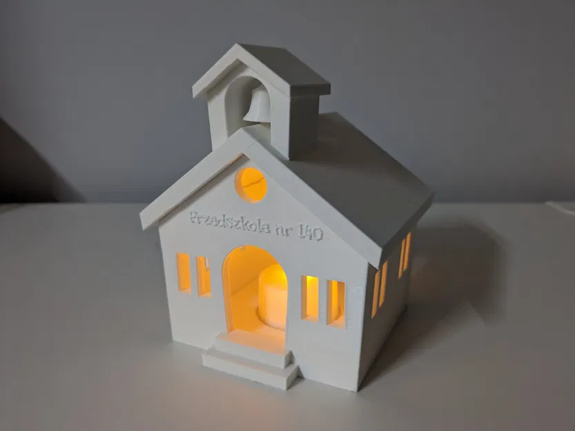 Nhà Trường Đựng Tealight (School House Tealight Holder) - Image 1