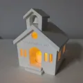 Nhà Trường Đựng Tealight (School House Tealight Holder) - Thumbnail 1