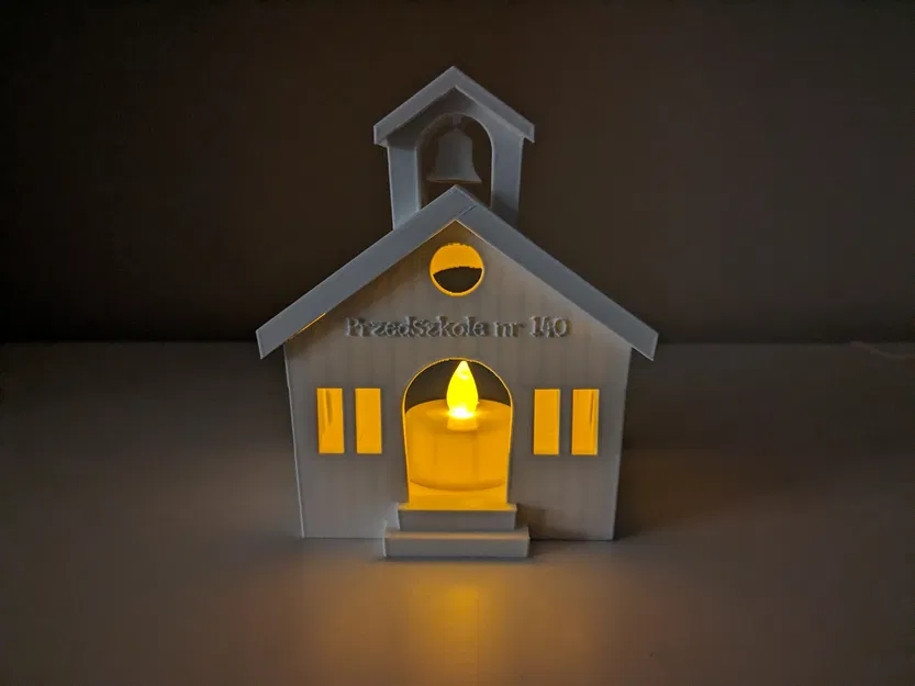 Nhà Trường Đựng Tealight (School House Tealight Holder) - Image 3