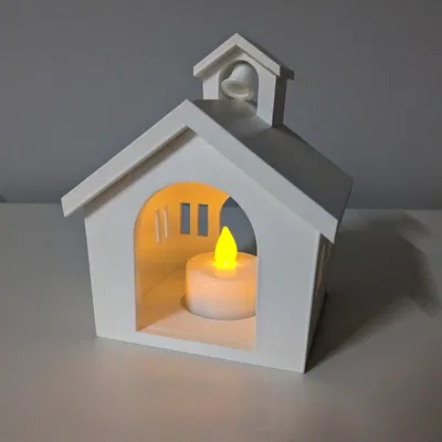 Nhà Trường Đựng Tealight (School House Tealight Holder)