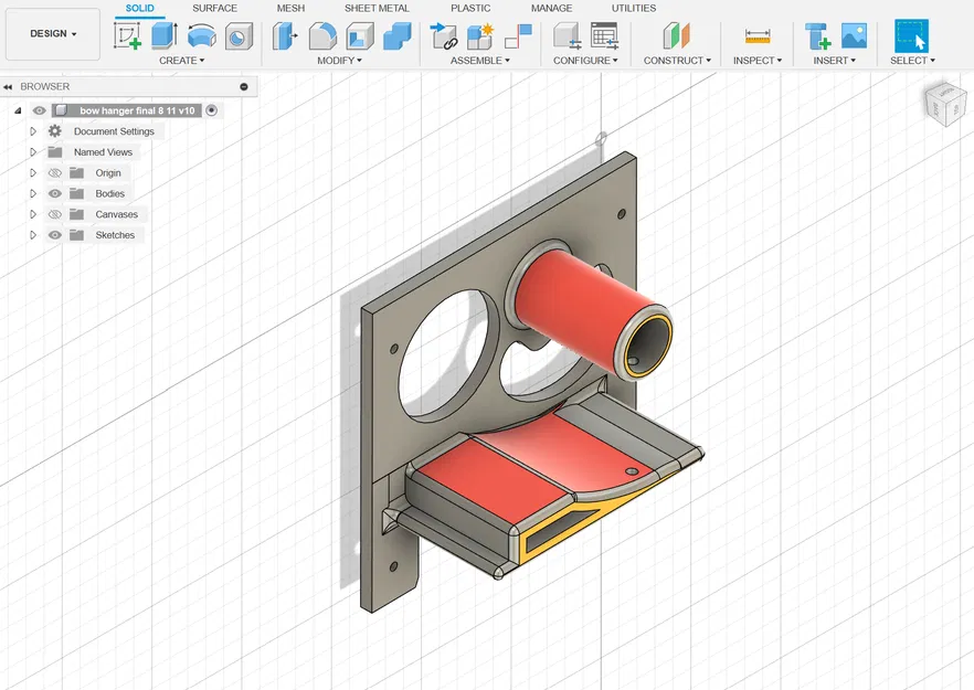 Giá treo tường dọc cho cung Recurve (Recurve Bow Vertical Wall Mount) - Image 1