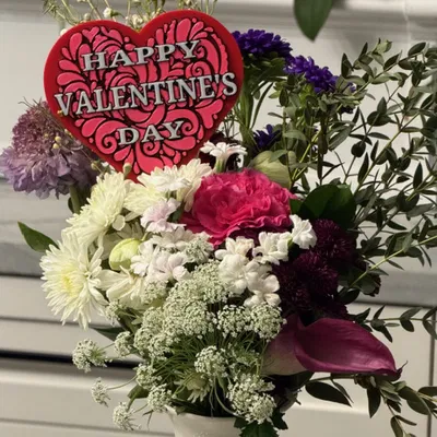 Bảng/Que cắm chậu "Happy Valentine’s Day" – Trang trí/Quà tặng