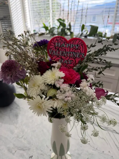 Bảng/Que cắm chậu "Happy Valentine’s Day" – Trang trí/Quà tặng - Image 3