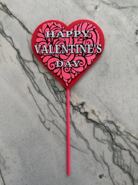 Bảng/Que cắm chậu "Happy Valentine’s Day" – Trang trí/Quà tặng - Image 7