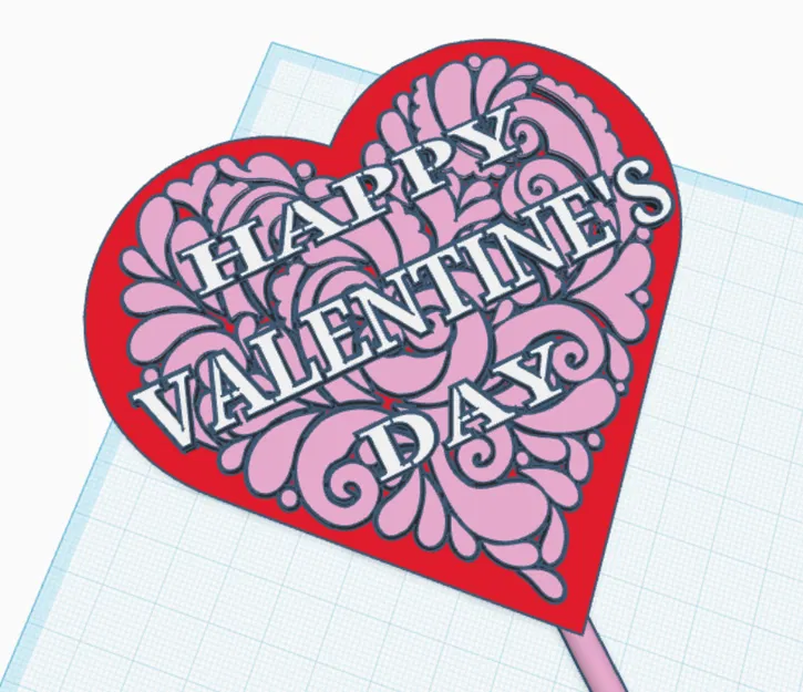 Bảng/Que cắm chậu "Happy Valentine’s Day" – Trang trí/Quà tặng - Image 12