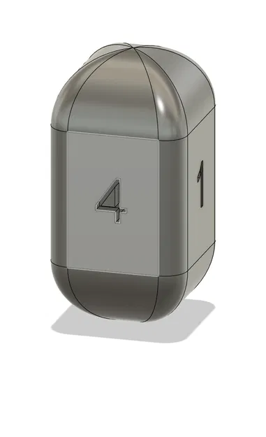 bean d4 – Xúc xắc D4 hình hạt đậu - Image 1