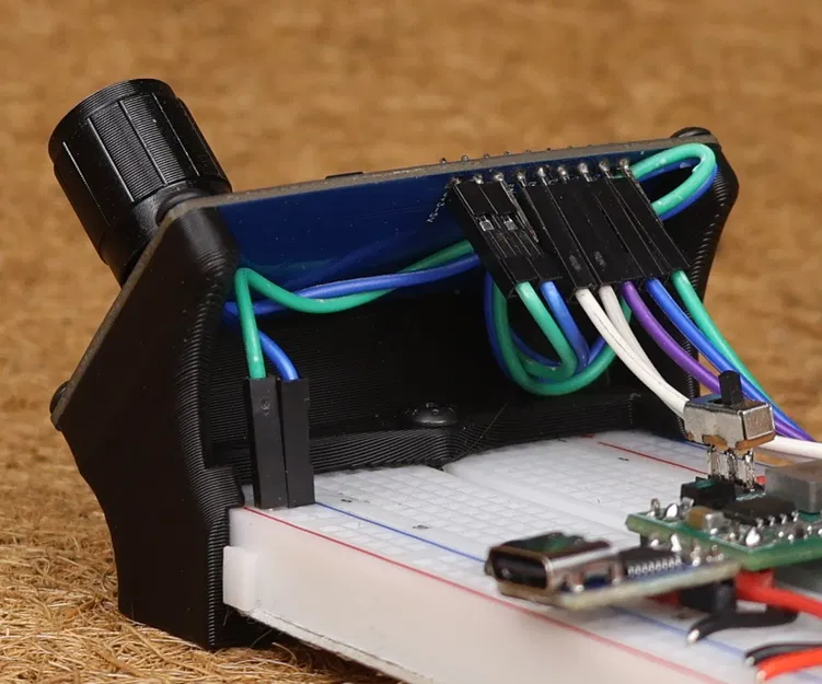 Giá gắn breadboard cho OLED 1.3" kèm encoder EC11 (góc 45°) - Image 2