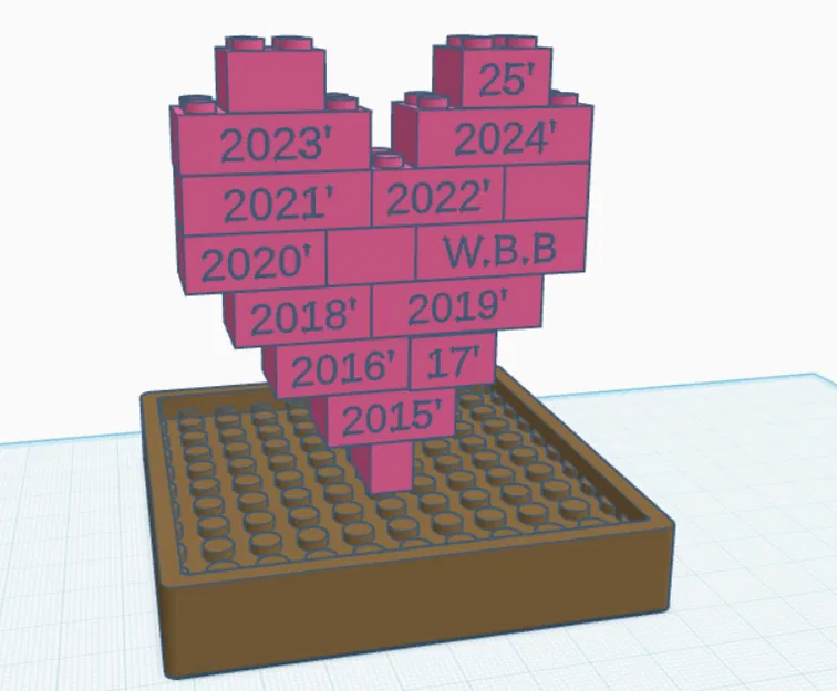 Valentines Stackable Blocks – Khối xếp chồng in 3D - Image 1