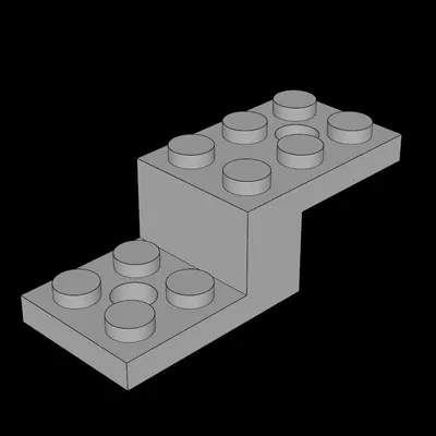 Lego Compatible (79180.dat) Bracket 5 x 2 x 1.333 có gân ở giữa