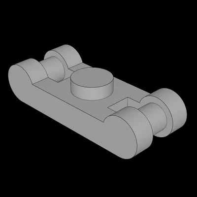 Tương thích LEGO (78257.dat) Plate 1 x 1 có tay cầm 2 đầu đối diện