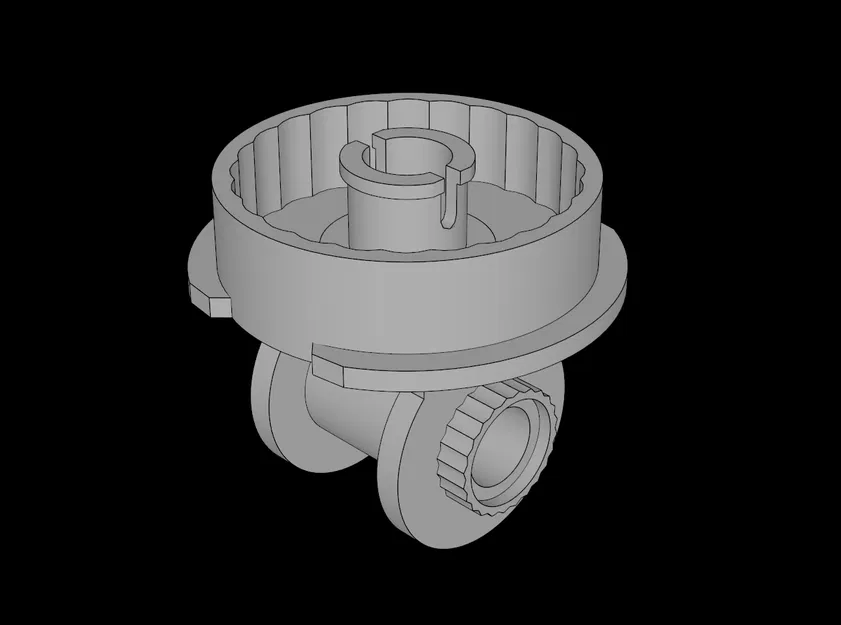 Tương thích LEGO (79505.dat) Technic Rotation Joint Disk có Pin & 2 Socket Ring Click vuông góc - Image 1