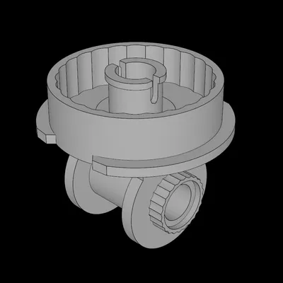 Tương thích LEGO (79505.dat) Technic Rotation Joint Disk có Pin & 2 Socket Ring Click vuông góc