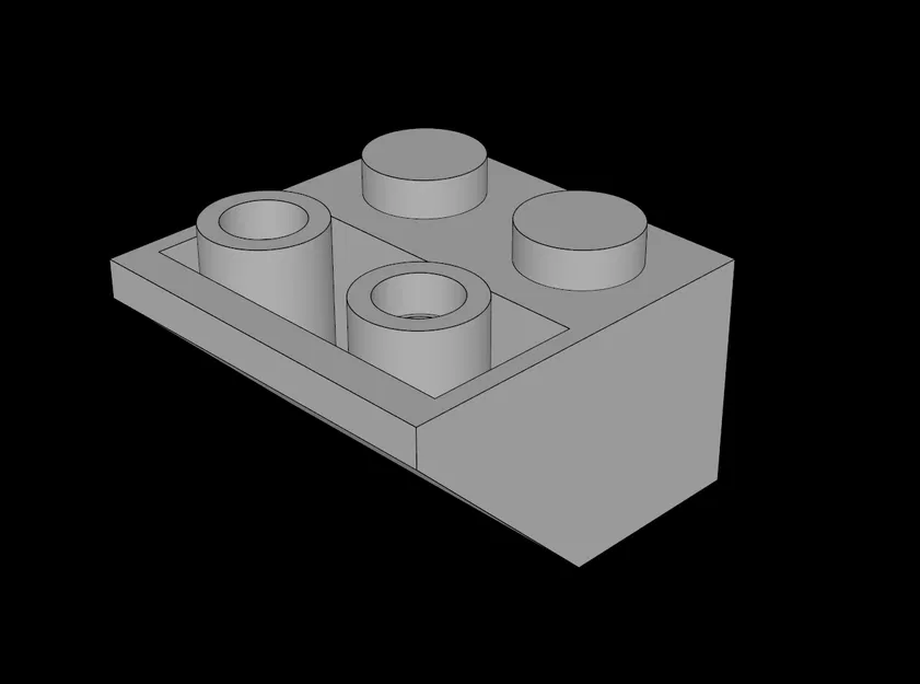Tương thích LEGO (76959.dat) Slope Brick 45 2x2 Inverted, pin đáy tròn, vòng chặn trong - Image 1