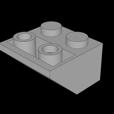 Tương thích LEGO (76959.dat) Slope Brick 45 2x2 Inverted, pin đáy tròn, vòng chặn trong