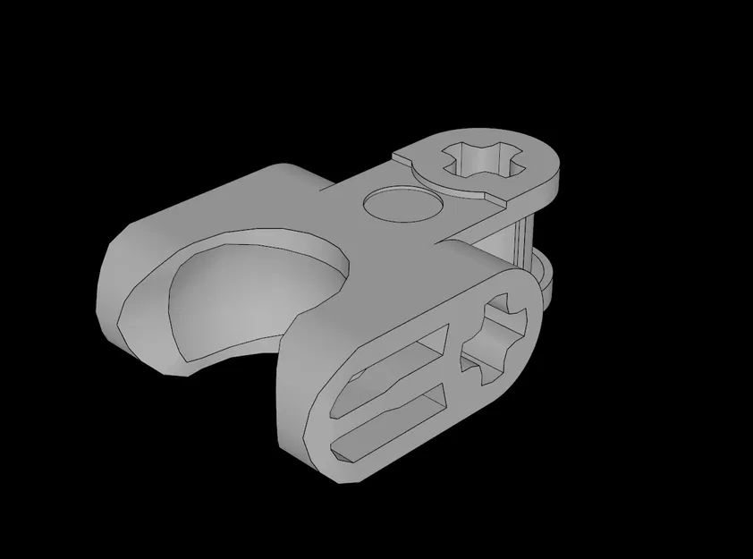 Lego Compatible (67695.dat) Technic Axle Connector 2x3 w/ Ball Socket (Closed Sides) - Image 1