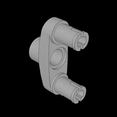 Lego Compatible 15461.dat Technic Connector 3x1x2 có lỗ peg & 2 pin (Inline Slits)