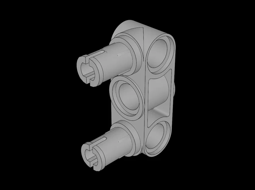 Lego Compatible (2393.dat) Technic Cross Block 1 x 3 (Pin/Pin/Pin) kèm 2 Pins - Image 1