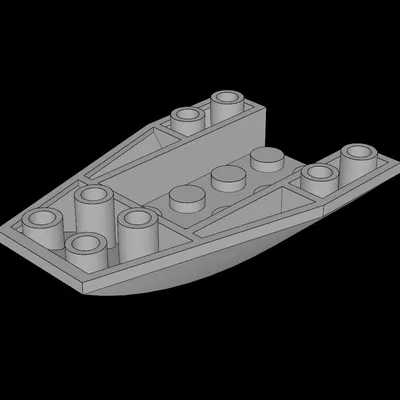 Lego Compatible (43713.dat) Wedge 6 x 4 Triple Curved Inverted