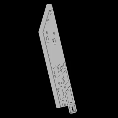 Lego Compatible (65184.dat) Lưỡi kiếm vũ khí cho figure lớn, có thanh, một cạnh