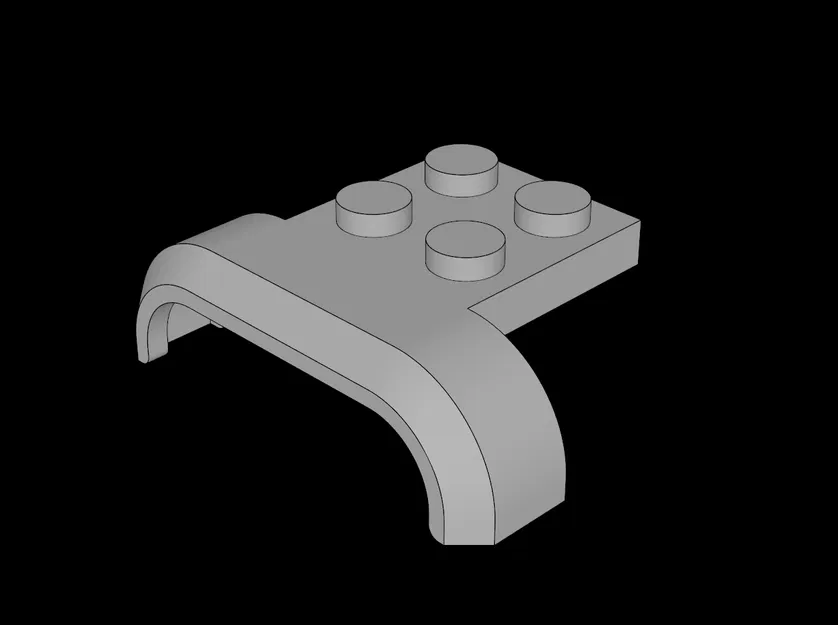 Lego Compatible (28326.dat) Car Mudguard 4 x 3 x 1 (Tương thích LEGO) - Image 1