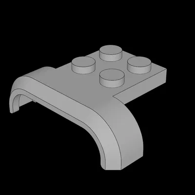 Lego Compatible (28326.dat) Car Mudguard 4 x 3 x 1 (Tương thích LEGO)