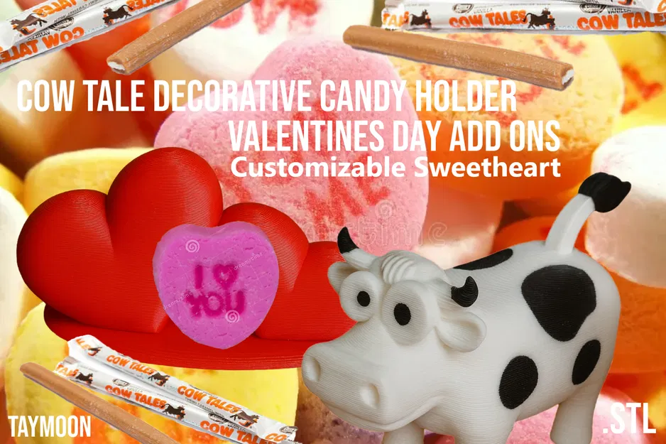 Phụ kiện Valentine cho mô hình Bò Cow Tales Pooping Cow - Image 1