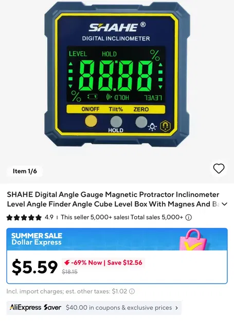 Thước Đo Throw & Deflection cho Máy Bay RC (RC Airplane Throw and Deflection Gauge) - Image 7