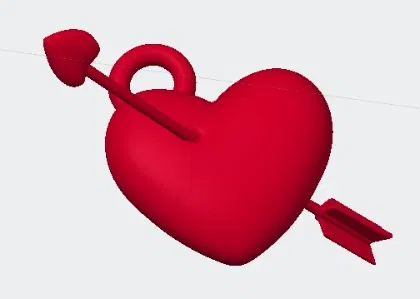 Móc khóa Trái tim xuyên mũi tên - Image 1