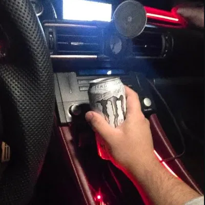 Cần số (Shift Knob) hình lon Monster 16oz dùng lõi tay cầm xe đạp