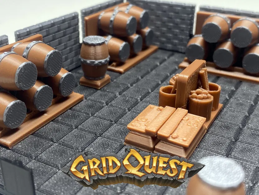 GridQuest BARRELS (The Gridfinity Game) – Thùng & kệ thùng (Gridfinity) - Image 2