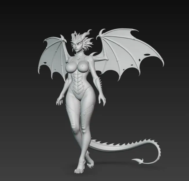 Cô nàng rồng humanoid quyến rũ - Image 2