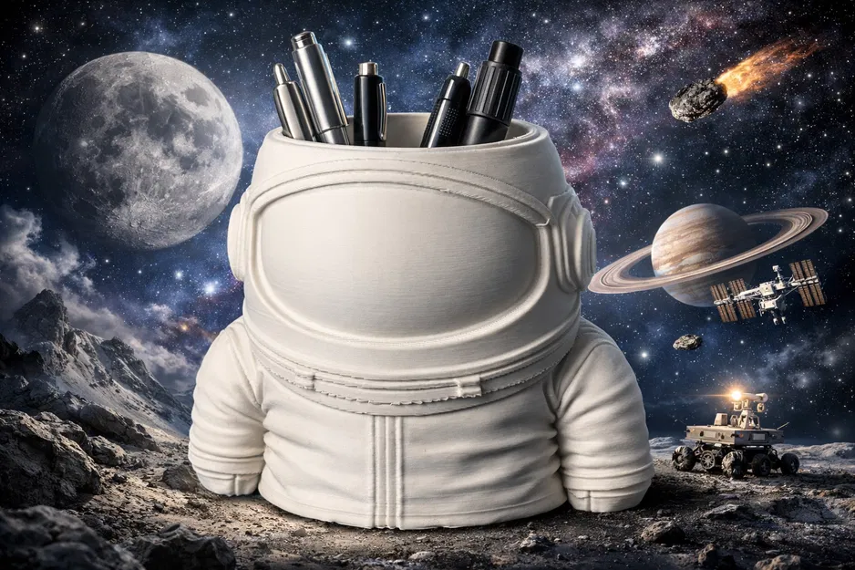 Kệ Cắm Bút Phi Hành Gia – Space Explorer Desk Organizer - Image 3
